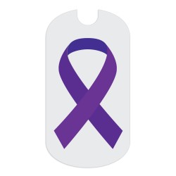 Purple Ribbon Tag Sticker