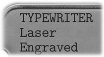 Typewriter Laser Engraved