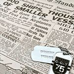 D-Day 75th Anniversary Dog Tags Operation Overlord on Historical Newspaper (Instagram)