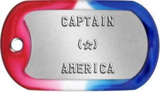 Captain America Dog Tags     CAPTAIN        (☆)      AMERICA