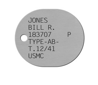 Navy & USMC Dog Tags 1921-1950 (WWII Era) - Regulation Format Replacements